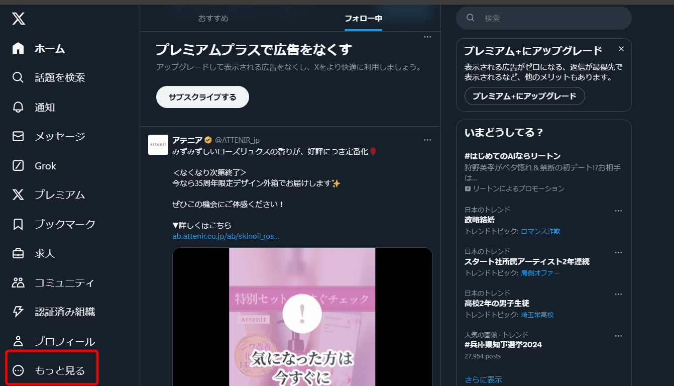 もっと見る（X（旧Twitter））