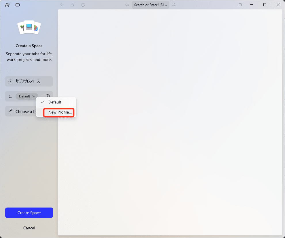 Arc-スペース名を設定する