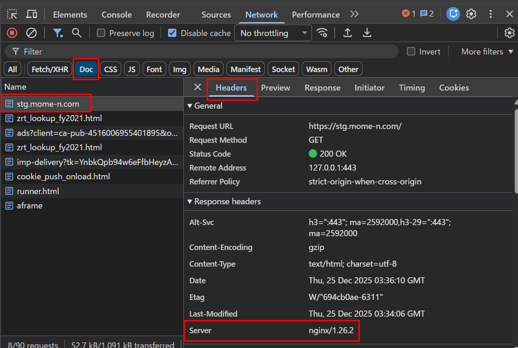 Docリクエスト（Chrome）