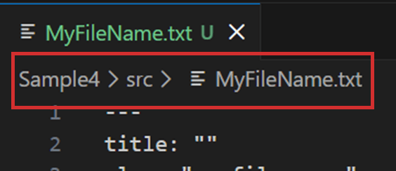 VSCode1.108 - シンボル階層が存在しないパンくずリストでは Copy Breadcrumbs Path コマンドは機能しない